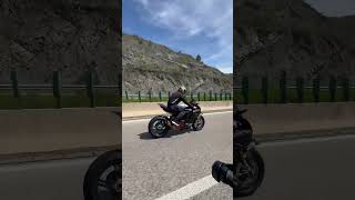 Getting used to pop a wheelie on the V4 SP2