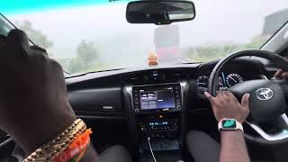 Toyota Fortuner 2024  4x4 Highway  ride test  with misty weather .. #toyotafortuner #fortuner #fog