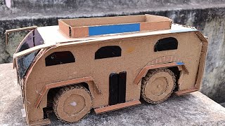 HOW TO MAKE VOLVA BUS WITH CARDBOARD