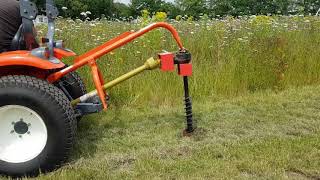 Tractor Mounted Post Hole Borer For Sale 4" | Beckside Machinery