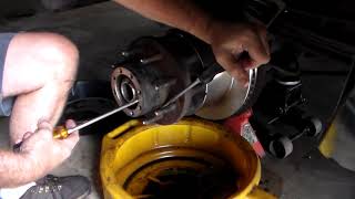 How to remove and replace a rear rotor 2001 dodge ram 3500 dually 4 of 4