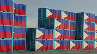 Philippines export import container video footage!