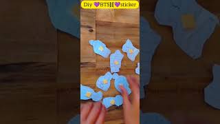 diy bts army stickers #shorts #viral #youtubepatnar #attitudedollqueencrafts