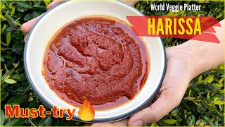 Harissa Sauce Ready in 15 Mins | How to Make Harissa | Easy Homemade Harissa Sauce Recipe | Hareesa