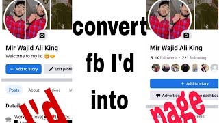 How to convert Facebook profile to Page 2023 How to convert Facebook I'd Account to Facebook page