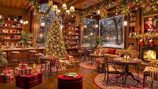 Cozy Christmas Coffee Shop Ambience & Relaxing Jazz Music 🎄 Christmas Jazz Instrumental for Unwind