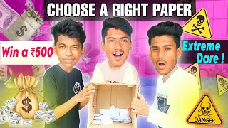 Choose a Right paper😍 Extreme dare🌶️#darechallenge