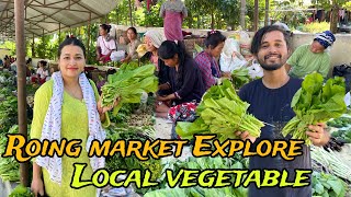 once again explore Roing market buying local vegetables