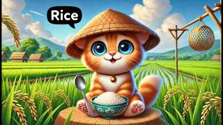 How a Cat Grows Rice: Adventures in the Fields #cat #aicat #cute