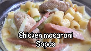 How to cook chicken macaroni sopas easy and quick recipe