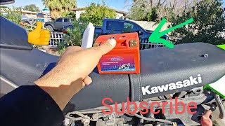 Kawasaki KLX Lithium battery upgrade