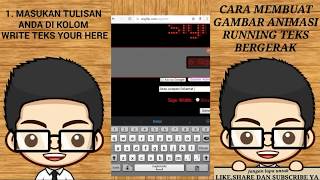 cara membuat animasi gambar running teks bergerak