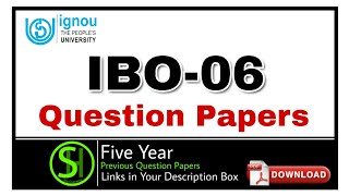 ﻿IBO-06 Question Paper June 2018 |Hindi|English| IGNOU | How to Download IGNOU Question Paper | MCOM