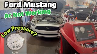 2015 FORD Mustang AC not cooling LOW refrigeration