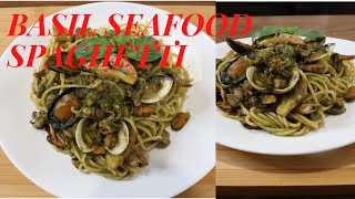 EASY Method to Prepare BASIL Seafood Spaghetti | Beginners Tutorial#basil#,#seafood#,#spaghetti#