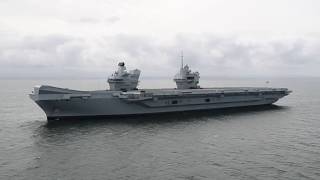 HMS Queen Elizabeth at sea for the first time