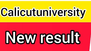 calicutuniversity new result published