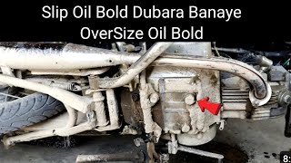 How to Fix Slip Engine Oil Bolt || Motorcycle Hacks || Javed Auto Shopp