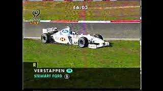 F1 Luxemburg 1998 FP1 Verstappen runs wide (DF1)