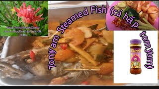 Tomyam Steamed Fish |东炎蒸鱼| Ikan Stim (cá hấp tomyum)