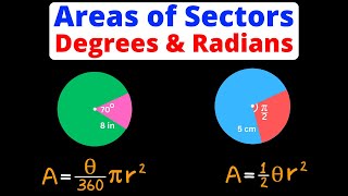 Find Areas of Sectors - Degrees & Radians | Eat Pi