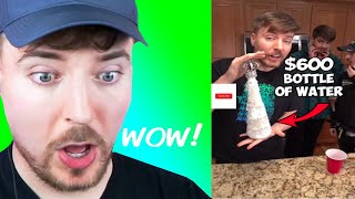 I Drank In A $600 Water Bottle! 😇 😇 #mrbeast #chandler #chris | MrBeast Fan Clips