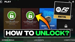 How to UNLOCK H2H, VSA and Market in FC MOBILE 25 BETA