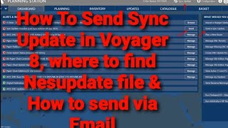 How to Send Sync Update in Voyager 8