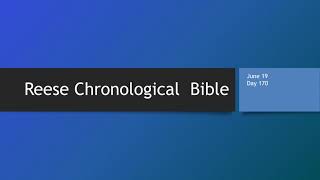 Day 170 or June 19th - Dramatized Chronological Daily Bible Reading