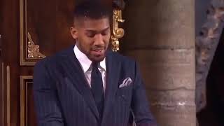 Anthony Joshua addresses the Royal Family at Commonwealth Day service