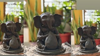 ECO friendly ganesha idol making at home| mitti ki ganpati murti kese banai | Bal Ganesha murti |