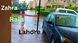 Zahra Playing in Rain | Rain In Lahore | Monsoon lahore | Rainy days