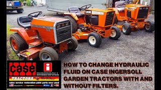 Changing The Hydraulic Oil On Case Ingersoll Garden Tractors Hydrive System.