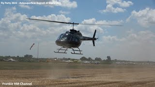 Bell 206 Jet Ranger landing at Fly Party 2022 | Helicopter landings attempt