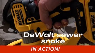 DEWALT SEWER SNAKE IN ACTION! #iowa #laundromat #illinois #dewalt