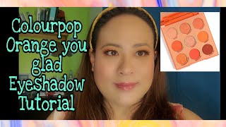 Colourpop Orange you glad Palette Eyeshadow Tutorial | orange hollow look | ysay dale