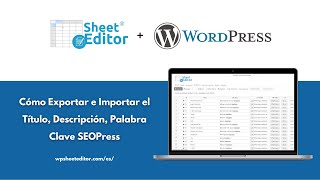 Cómo Exportar e Importar el Título, Descripción, Palabra Clave SEOPress.