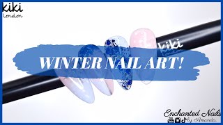 WINTER GEL POLISH NAIL ART TUTORIAL USING KIKI LONDON | Ombre, Blooming Gel, Crystals and More!