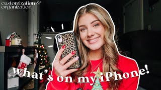 HOW I ORGANIZE MY iPHONE XR! what's on my iPhone *updated* christmas edition