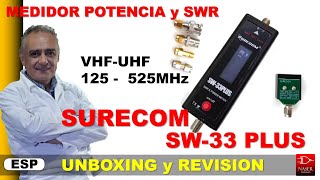 SURECOM SW-33 PLUS Medidor de potencia y SWR; revisión general y primeras impresiones.