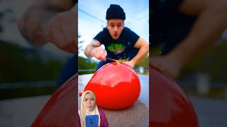 😱Wahh‼️Meletus ga…⁉️ #balloon #experiment #shortsfeed #reaction #viral #fypシ #funny