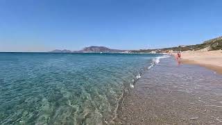 Markos Beach (Psilos Gremos beach) on the south side of Kos island | 4K