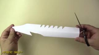 How to make a paper combat knife that cuts   paper weapons