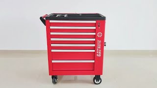 GATMATIC 7 Drawers Rolling Tool Trolley With Auto lifting Pegboard