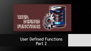 Functions - Part 2