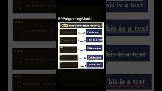 Css text-decoretion property || by R programing mobile #html #text #css #decoration #property