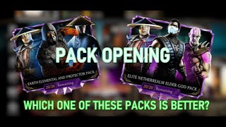 Crazy ENEG pack vs Elite earthreal protector pack || MK mobile pack opening