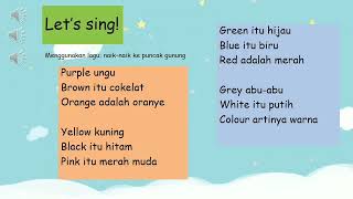 PEMBELAJARAN BAHASA INGGRIS KELAS 1 SD/MI | COLOUR