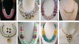 Pearl necklace designs || Latest necklace designs || New necklace designs #necklace