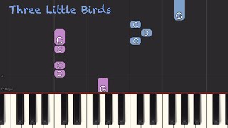 Three Little Birds | EASY Piano Play Along Tutorial